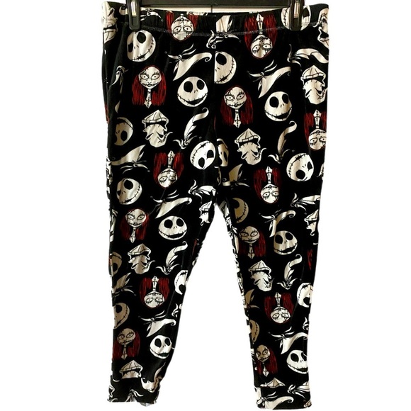 Disney Other - Disney Velour Joggers, Pajama, Pants, Nightmare Before Christmas, Sz L​​, PJ